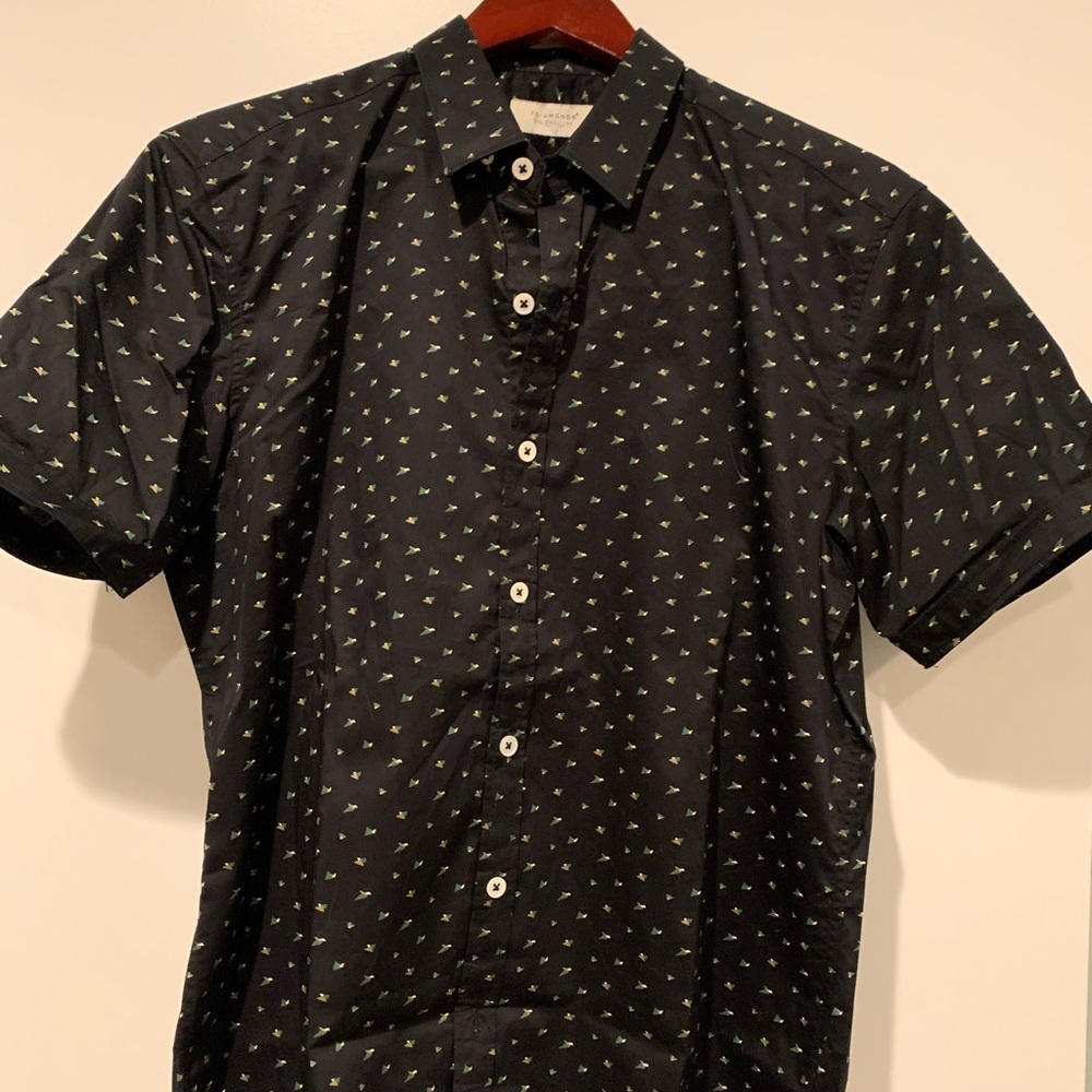 7 diamonds short sleeve collared shirt